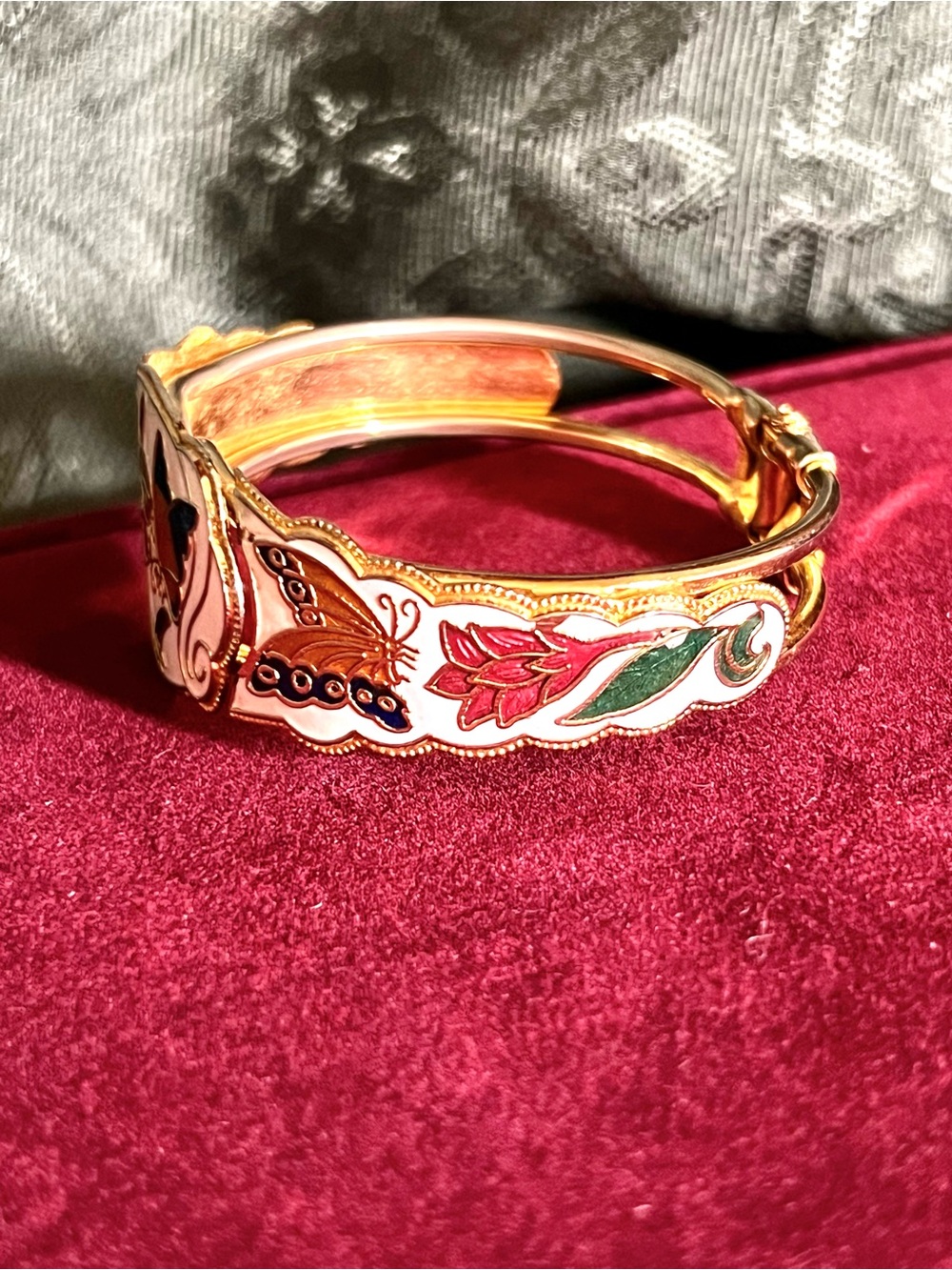 Vintage Cloisonné Bracelet Size 5.5” to 6” - Picture 5 of 7